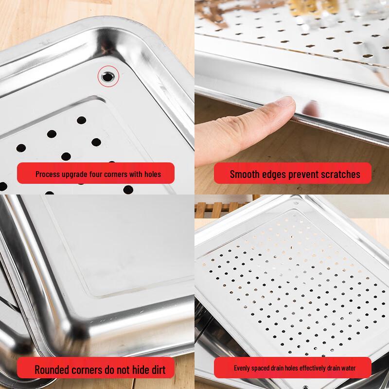 Commercial Stainless Steel Draining Pan Set