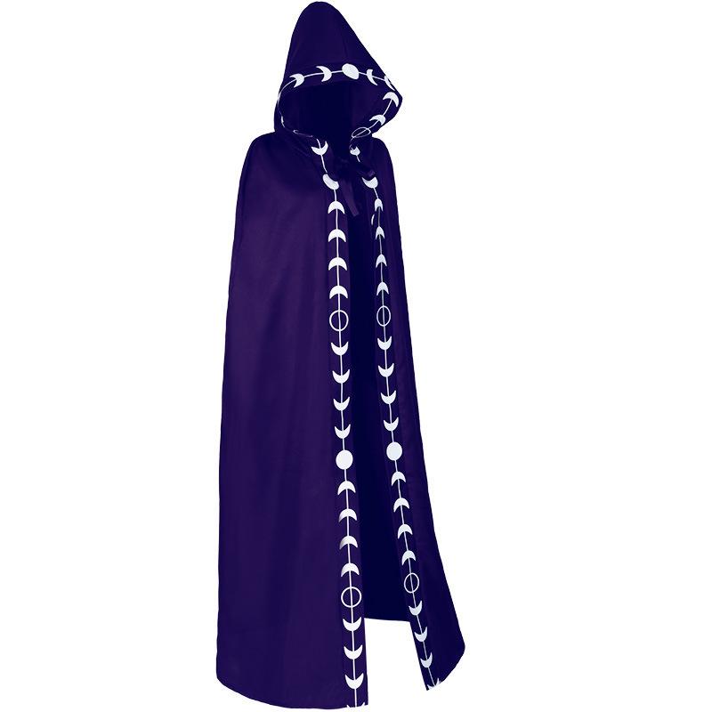 Plus Size Halloween Hooded Cloak - Medieval Renaissance Cape (5 Colors) for Cosplay and Performance