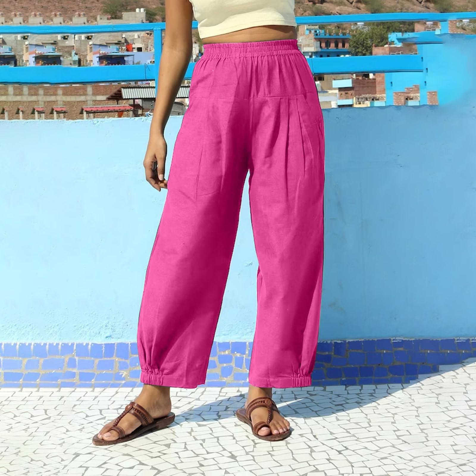 

Женские брюки, повседневные однотонные брюки с карманами, эластичный пояс, свободные брюки XL