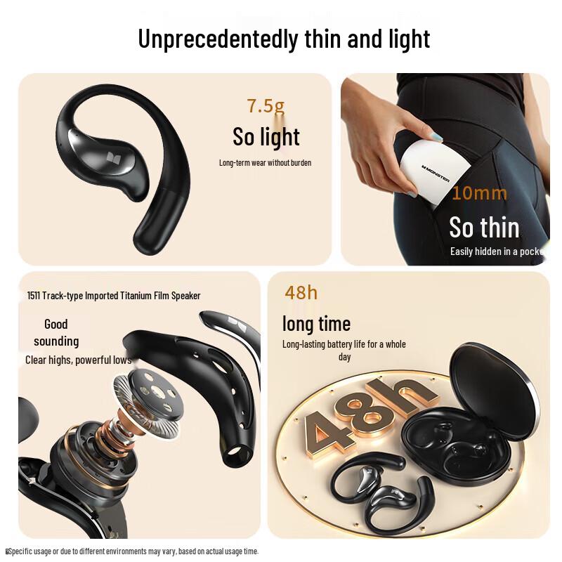 Monster GT27 Open-Ear Bone Conduction Sport Headphones