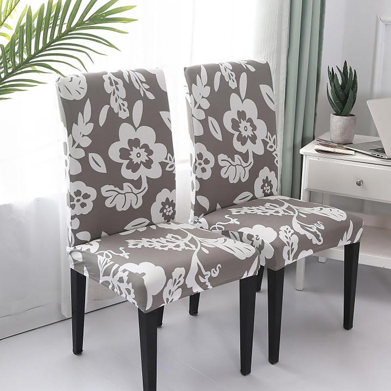 Printed Chair Covers Adjustable Dining Chair Cover Big Elastic Chairs Protector Kitchen Wedding Desk Stretch Modern Geometric