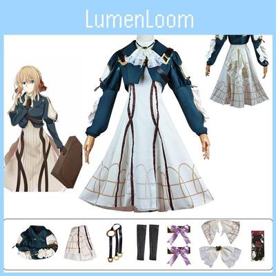 Atemberaubendes Violet Evergarden Cosplay Kostümset für Frauen auf einer Halloween-Party
