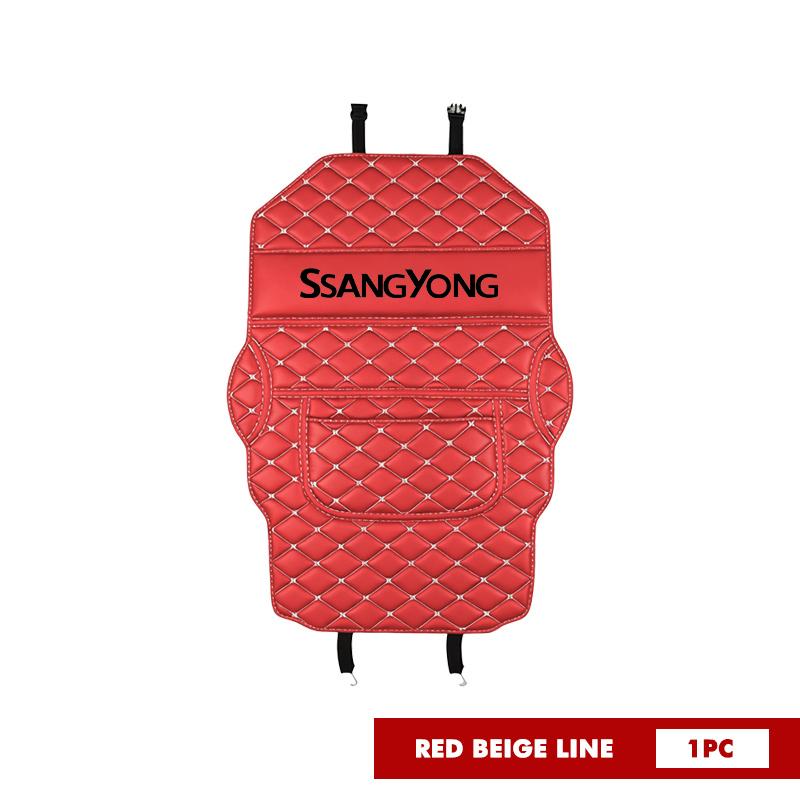 

For SsangYong Car Seat Back Storage Bag Protection Anti-Kick Pad Auto Accessories Musso Rexton Torres Kyron Actyon Tivoli Rodius