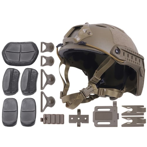 WoSporT FAST CARBON HELMET, HIGH-GRADE VERSION, SIZE M, TAN