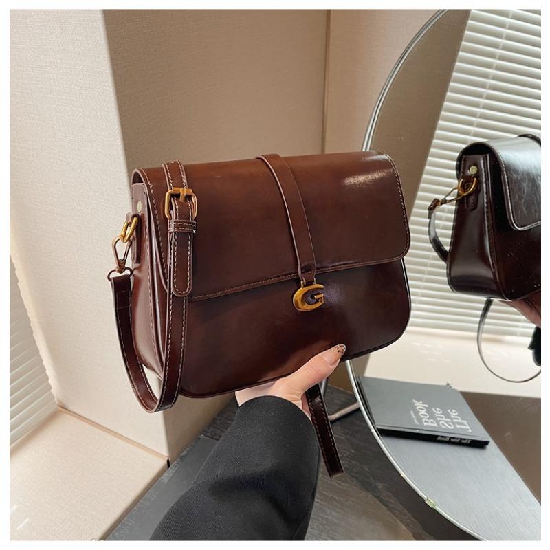 Popular autumn and winter retro soft leather small square bag new fashion versatile casual shoulder messenger bag