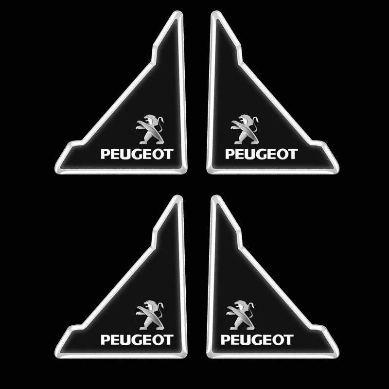 2026 Hot Car Sticker 4PCS Car Door Anti-collision Corner Protectors Stickers Accessories For Peugeot 206 307 308 3008 207 208 40