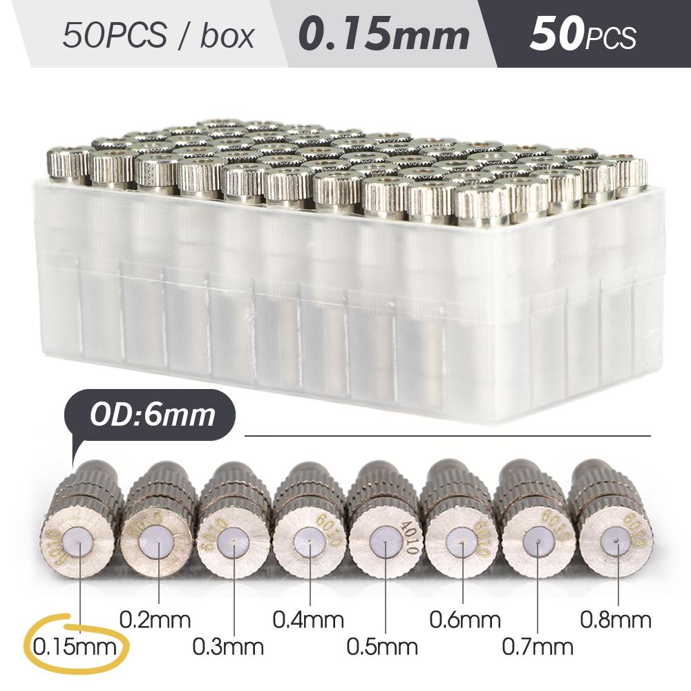 1box/50pcs 0.15-0.8mm Low-pressure Misting Nozzles Built-in Filter Fine Atomization Sprayer Quick Push Garden Irrigation Cooling