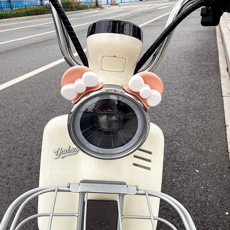 Electric Vehicle Stickers Motorcycle Helmet Decorative Stickers Cat Ear And Bear Ear Accessories Cute Accessories