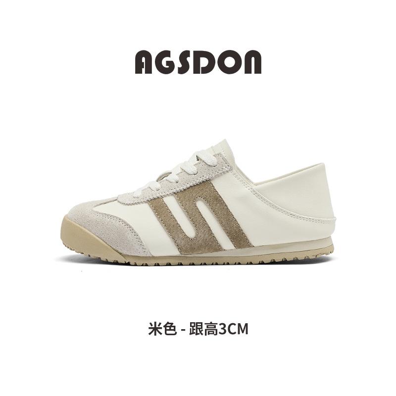 

Августинские белые туфли на плоской подошве для женщин летом 2025 года, новые туфли на толстой платформе, две повседневные модели «Форрест Гамп» 40