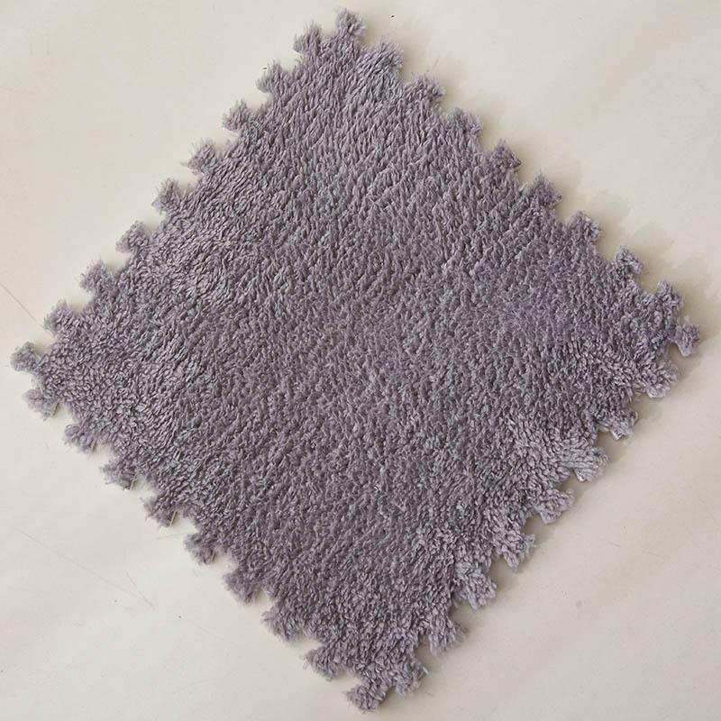 20pcs 30*30cm Living Room Bedroom Plush Carpet Soft Plush Baby Play Mat EVA Foam Plush Carpet Shockproof Pad Jigsaw Puzzle Mat