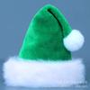 Plush Christmas Hats Red Blue Green Black Santa Claus Hat Adult Children Hats Merry Christmas Decor Happy New Year 2024