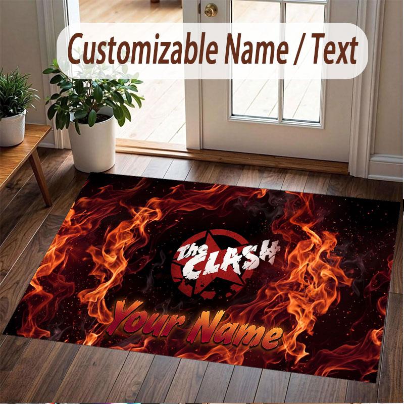 Custom Rug The Cure Pattern Print Name Text Soft Non‑Slip Floor Carpet for Home Indoor Decoration