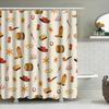 American Western Pattern Bathroom Shower Curtain Decorative Printing Waterproof Yellow Red Blue White Shower Curtains For Kids B