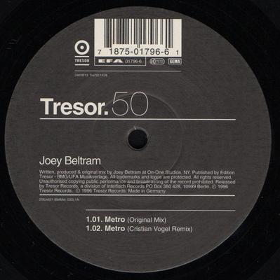12inch Record JOEY BELTRAM - Metro TRESOR50 Tresor 1996 Germany Dance & Electronica Used