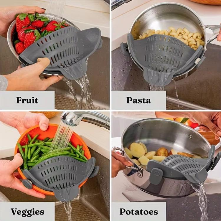 Escorredor de Massa de Silicone LsCook com Boca Larga
