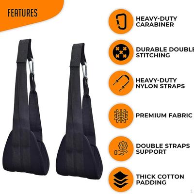 2x Hanging Ab Straps Fitness Abdominal Muscle Building Workout Home Gym Equipment