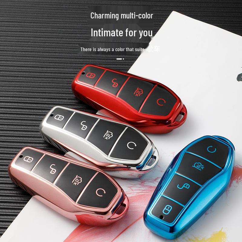 BYD Key Case for 22 Qin Plus DMi, EV/e2/d1, Dolphin, e3, Yuan Pro - Full Coverage Shell