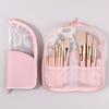 Makeup Brush Case Makeup Brush Holder Travel Waterproof Cosmetic Bag Stand-Up Foldable Makeup Cup With Zipper