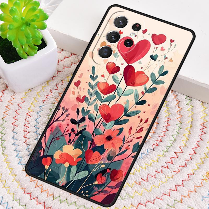 Flower Heart Phone Case for Samsung Galaxy note 10 pro S26 Ultra S23 S24 FE S25 S21 S22 PLUS shockproof Cove