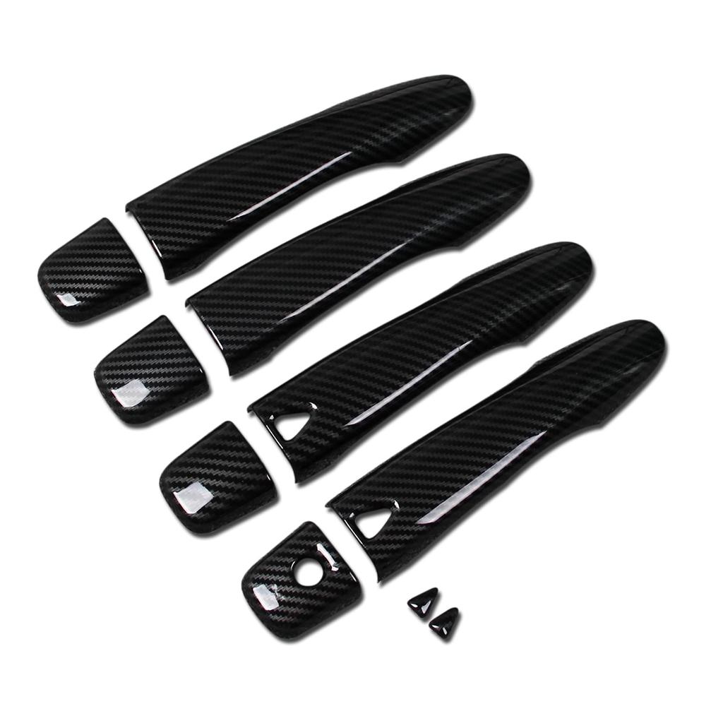 Ruiq Outer Door Handle Cover for Nissan Note Carbon Fiber Includes Smart Key Entry Button for the New Nissan Note E13 Full-coverage E-Power (Black