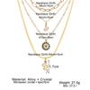 Four Piece Snake Necklace Women's Fashion Hollow Out Necklace Personality Bohemian Sweater Chain Elegant Snake Pendant