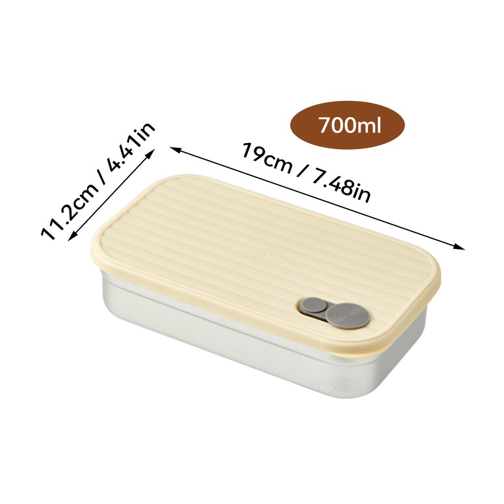 New Portable 304 Stainless Steel Lunch Box Travel Picnic Sealed Leak Proof Fruit Salad Bento Box For Student Adult