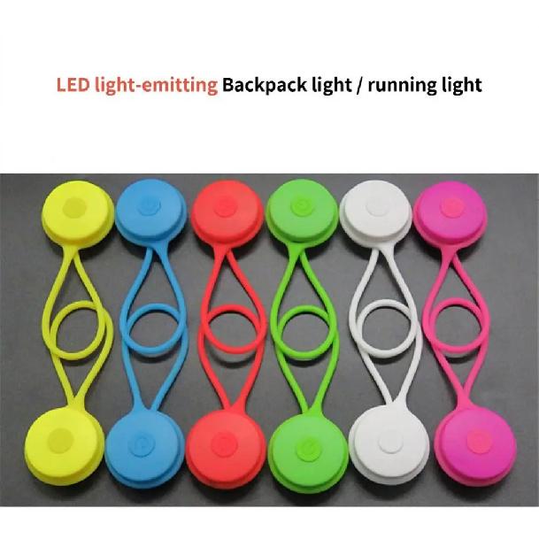 Outdoor Backpack Lights Silicone LED Night Running Warning Light Camping Wind Rope Luminous Shoe Clip Light Travel Equipment 7