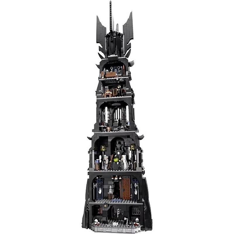 10237 Lord of the Rings Othank Tower Black Tower Assembled Building Block Toy