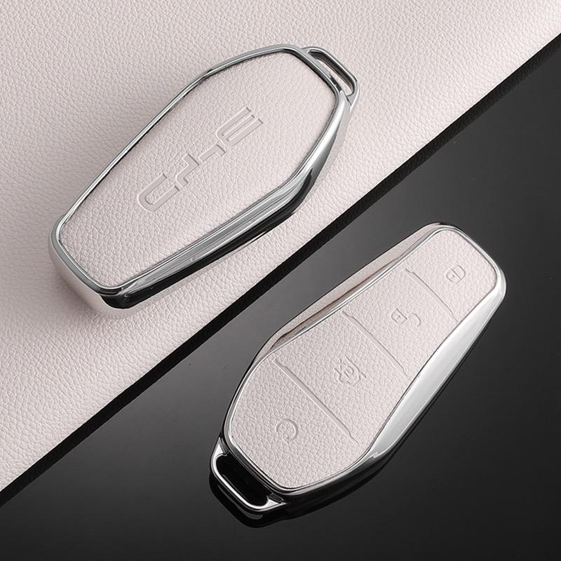 

Car Key Case Cover Holder Shell For BYD Song Plus Atto 3 Han EV Tang DM Qin Seal Dolphin Remote Fob Auto Keychain Accessories