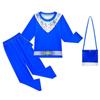 Kids 3 Zombie Cosplay Costume Jumpsuit Bag Halloween Outfits Carnival Party Suit
