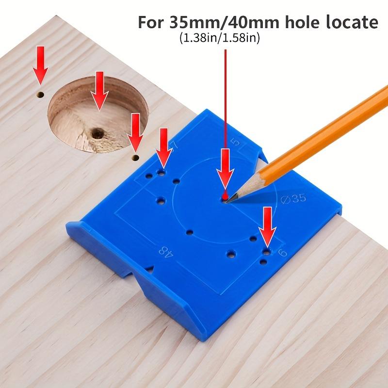3pcs Hidden Hinge Clamp 35mm/40mm Cabinet Door Hinge Hole Locator Hinge Installation Template Woodworking Drill Bit Guide Rail