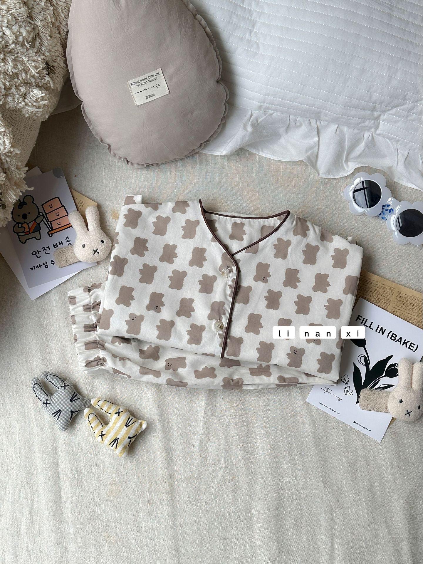 

Дитяча піжама з бавовни в корейському стилі на осінь 2025 року та мультяшний комплект для сну для дітей 100 cm