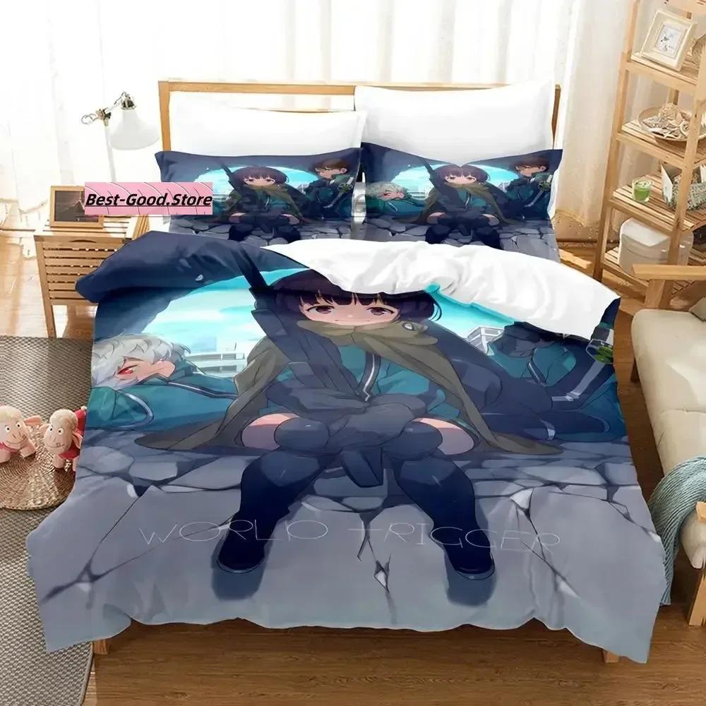 Comforter World Trigger Kuga Yuma Osamu Mikumo Bedding Set Printed With Soft Single Double Queen Super King Size