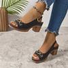 Fashionable New Round-toe Sexy and Comfortable Women's Casual Sandals Summer Open-toe Lightweight/elegant High-heeled Sandals