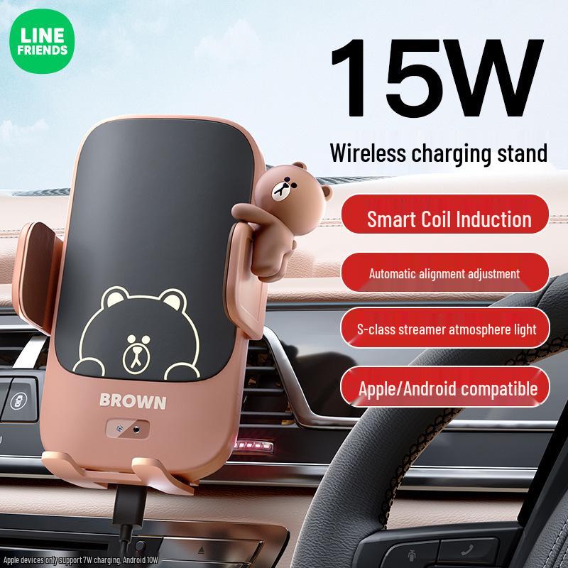 2024 Multi-functional Wireless Car Charger & Phone Holder with Navigation Stand