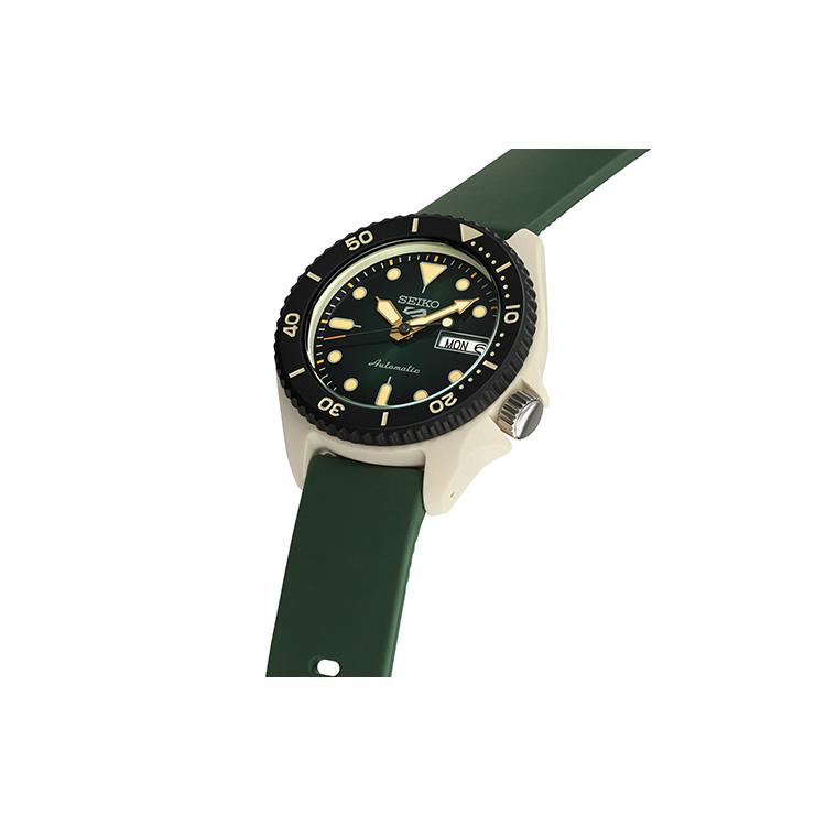 Seiko SEIKO5 Mechanisches Uhrwerk Silikonarmband Uhr Unisex Grünes Zifferblatt SRPG73K1 SRPG73K1