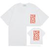 Grenzüberschreitend auf Lager exklusiv Casablanca Doppelgaze reine Baumwolle Unisex T-Shirt Hip-Hop lässig Kurzarm locker Rundhals