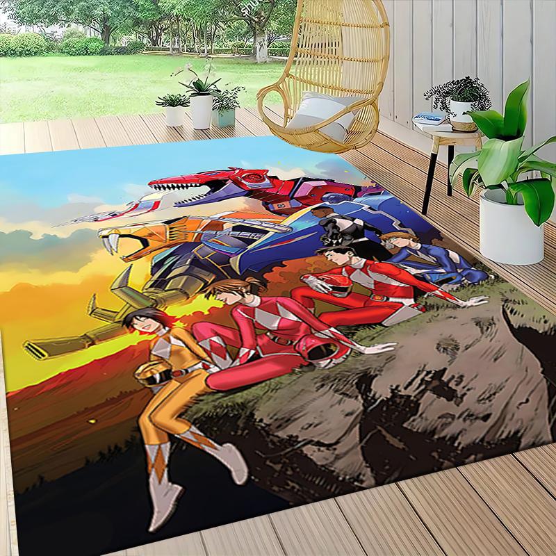 1Pc Power Rangers Teamup Carpet Rug Customizable Soft Washable Antislip Home Living Room Sofa Mats Personalized Rug 0917261