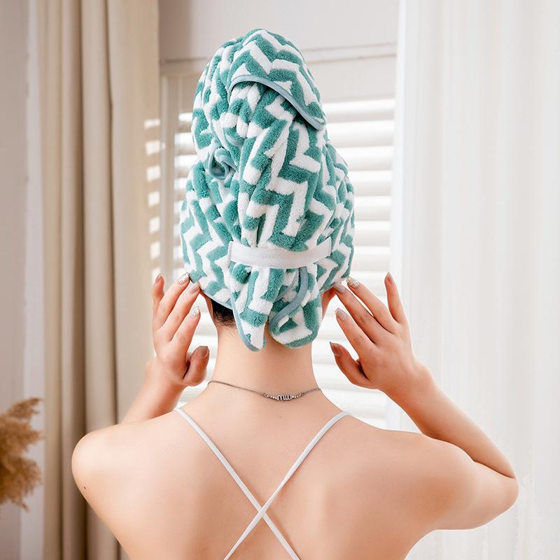 

2026 Dry Hair Towel Quick Drying Hair Cap Absorbent Large Size Hair Wrap Turban Soft Microfiber Hair Towel Wrap with Elastic Band зелений