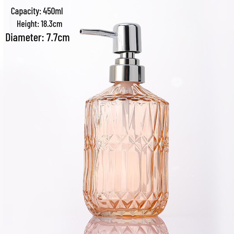 Luxurious Large-Capacity Glass Hand Soap and Shower Gel Dispenser Bottle