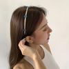 Holiday Idyllic Small Daisy Flower Rice Bead Headband, Simple Winding Sweet And Cool Imitation Pearl Hair Accessories