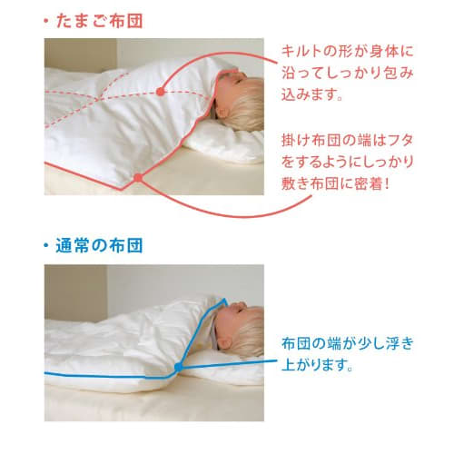 10mois Dimoi - Fiselle Kakefuton Medium Thin Only Egg Futon Washable + Heat Retention Approx. 120cm