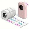 3Rolls D30 Label Maker Tape - Color Fonts On Clear/Transparent D30 Labels, Self-Adhesive, 14mm X 30mm (0.55" X 1.18"), 210 Labels/Roll
