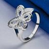 1 piece of 925 sterling silver 7-10 exquisite butterfly ring, women's jewelry gift, wedding accessory