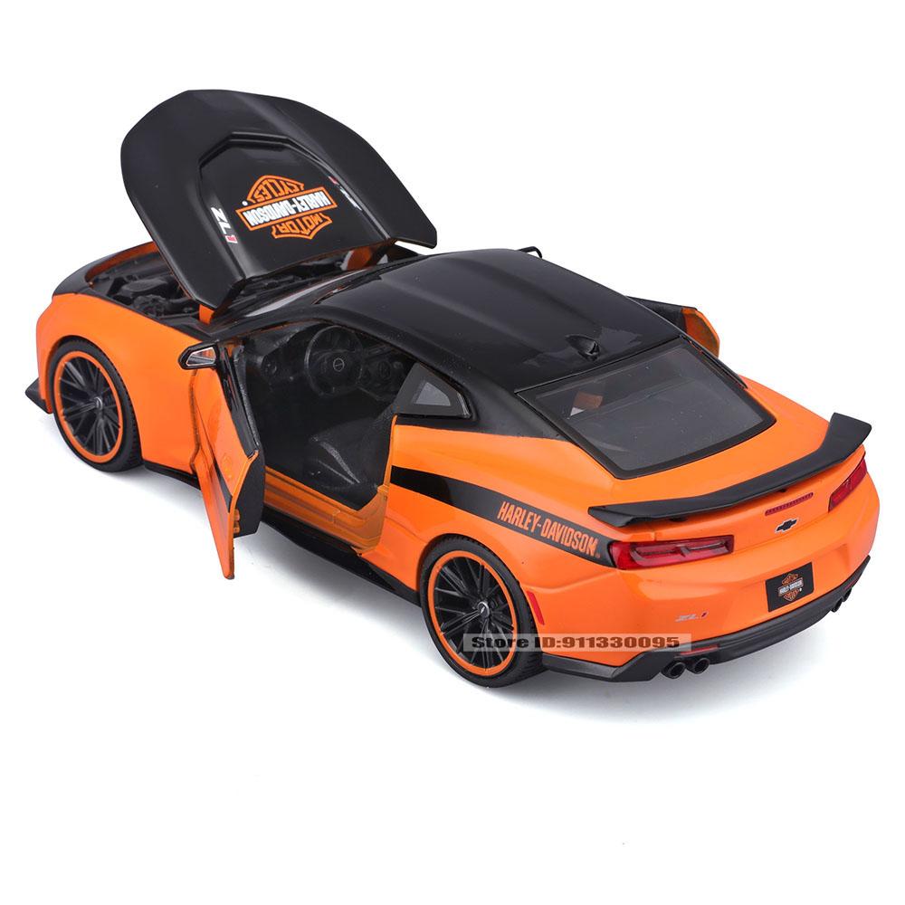 Maisto 1:24 Harley Joint Venture 2017 Chevrolet Camaro ZL11967 Ford Mustang GT Legierungsauto-Modell Dekoration Sammlung Spielzeug Geschenke