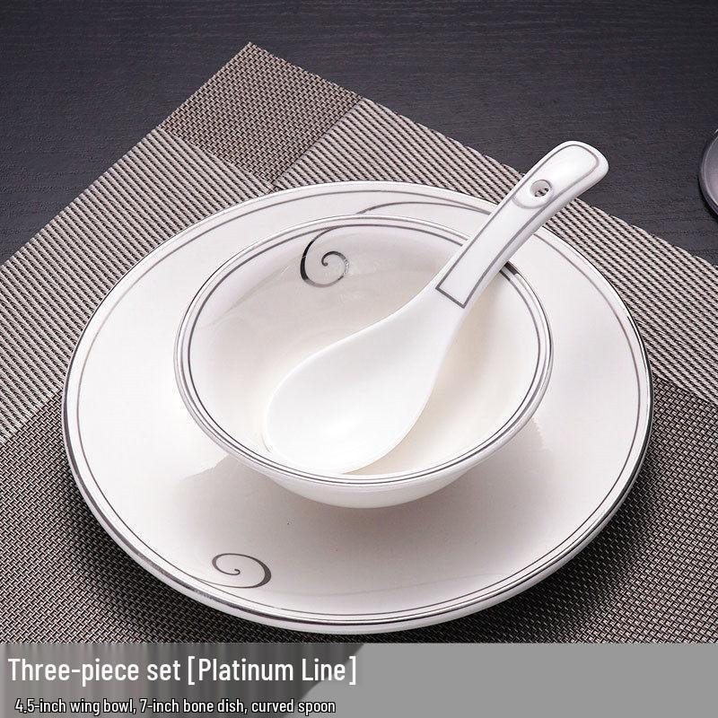 Tian Yajing Platinum Line Ceramic Dinnerware Set