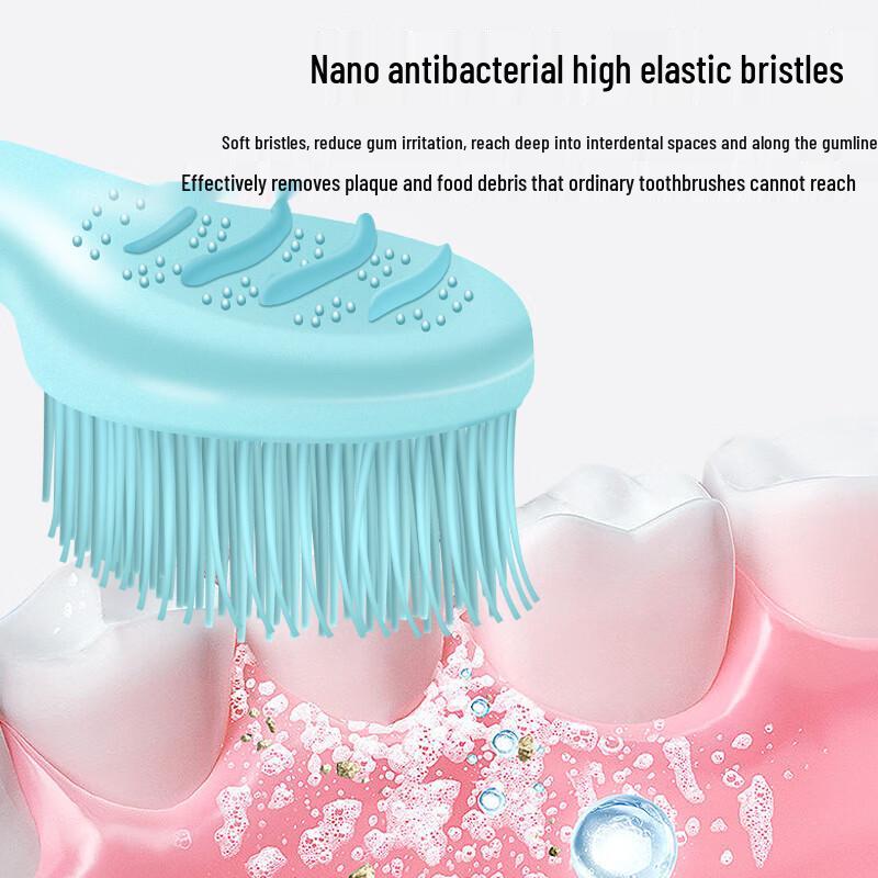 Jiemengzhe Nano Disposable Travel Toothbrushes, Soft Bristles, Mint Flavor, 8-Pack