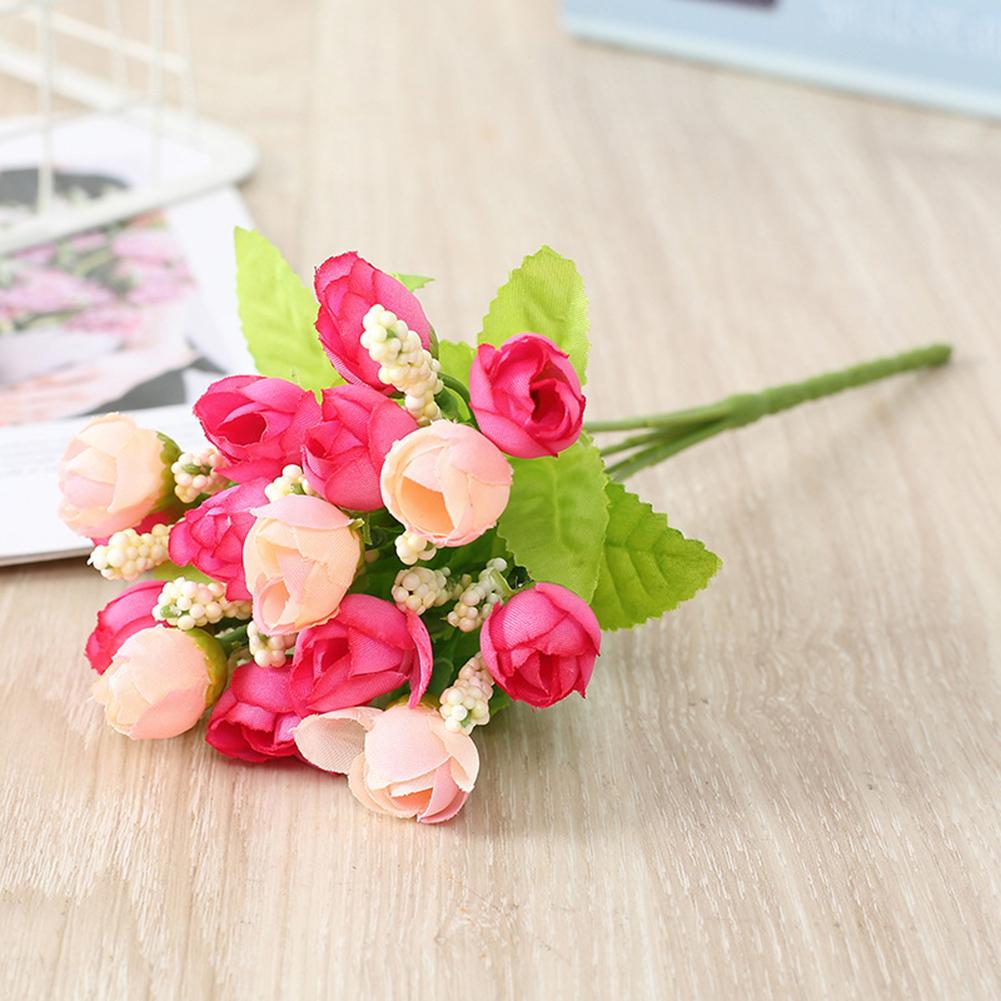 

Artificial Flower Bouquet Artificial Rose Small Bud Home Decor