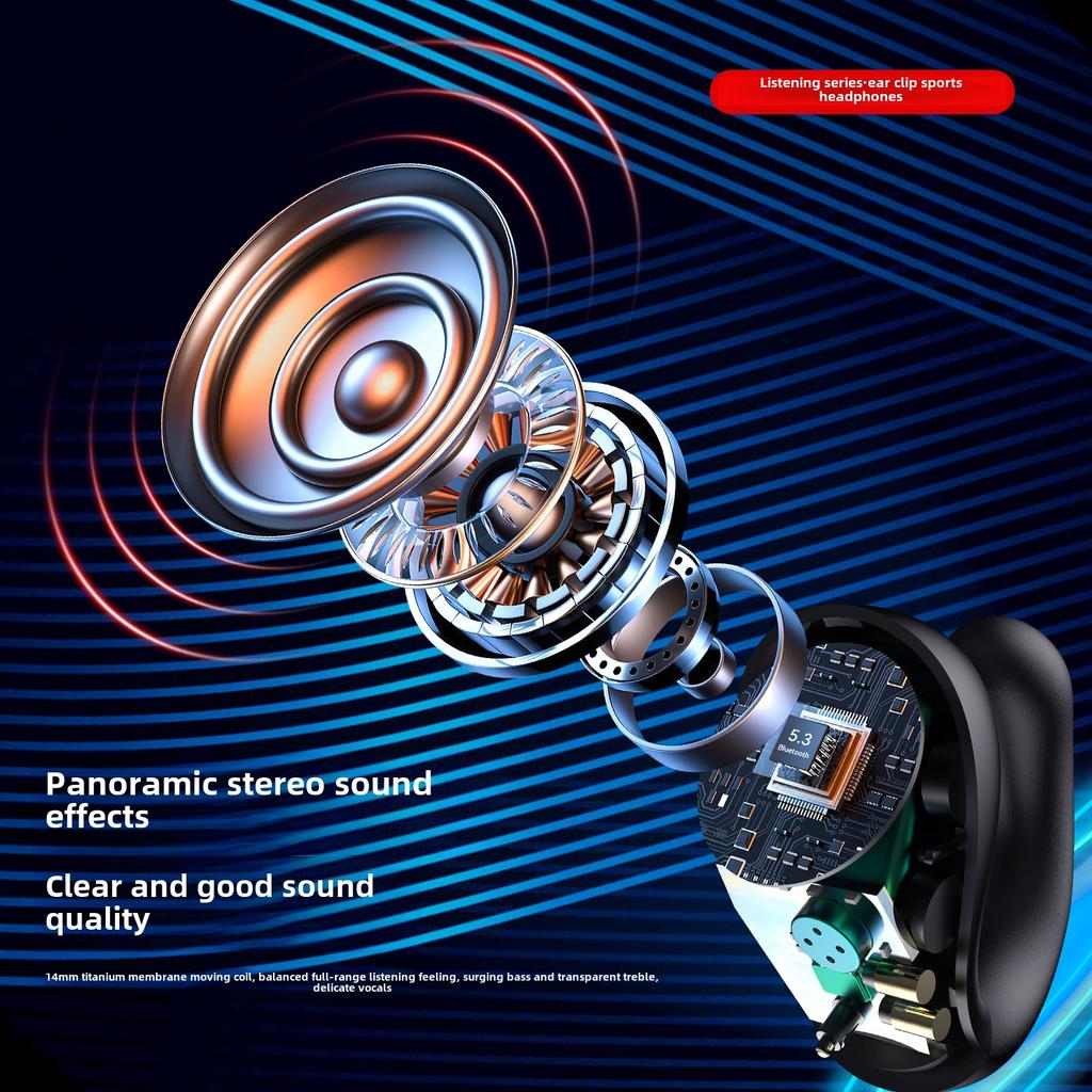 Die neuen kabellosen TWS-Knochenleitungs-Sport-Bluetooth-Kopfhörer sind nicht schädlich für die Ohren