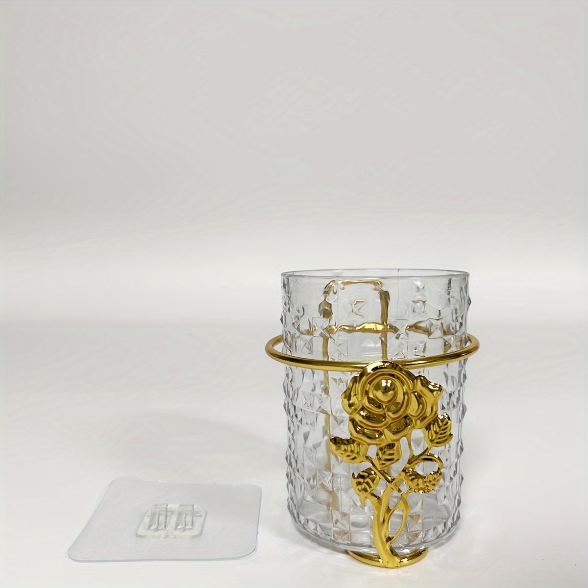 

1шт-Настенный держатель для зубных щеток, стакан для ополаскивания рта, не требующий сверления, органайзер для ванной комнаты, неэлектрический. Украшения